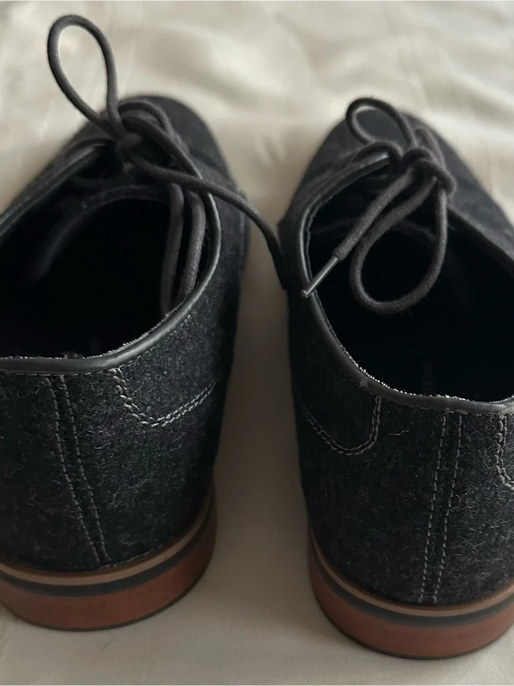 Giorgio Brutini Oxford Shoes Size 8.5 US Black/Gray Melange Fabric Men’s